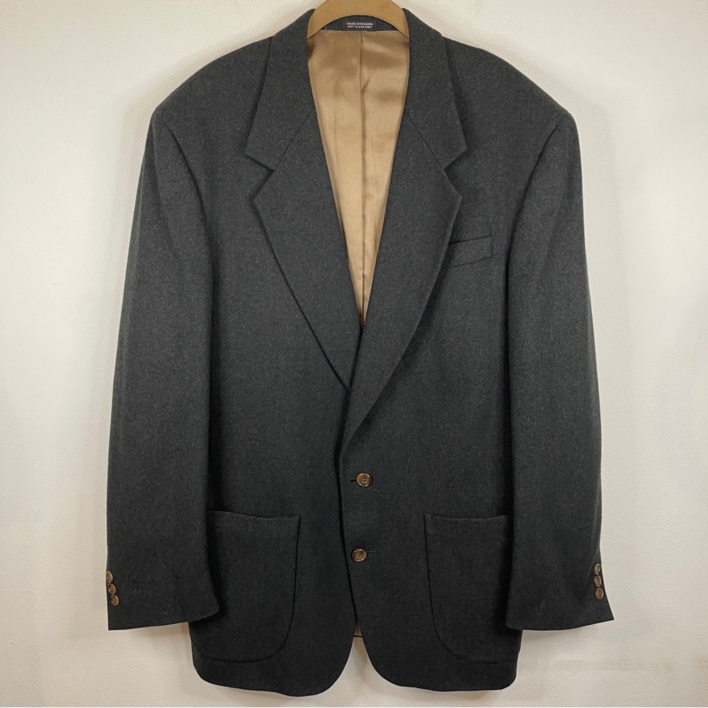 Oscar De La Renta Studio Men's Gray Blazer Button Jacket Sport Coat